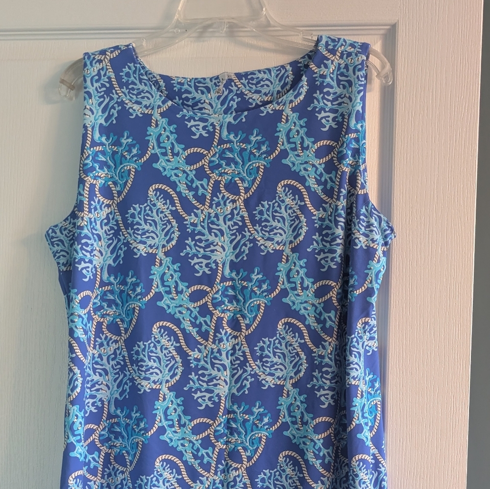 Blue Patterned Women's Dress